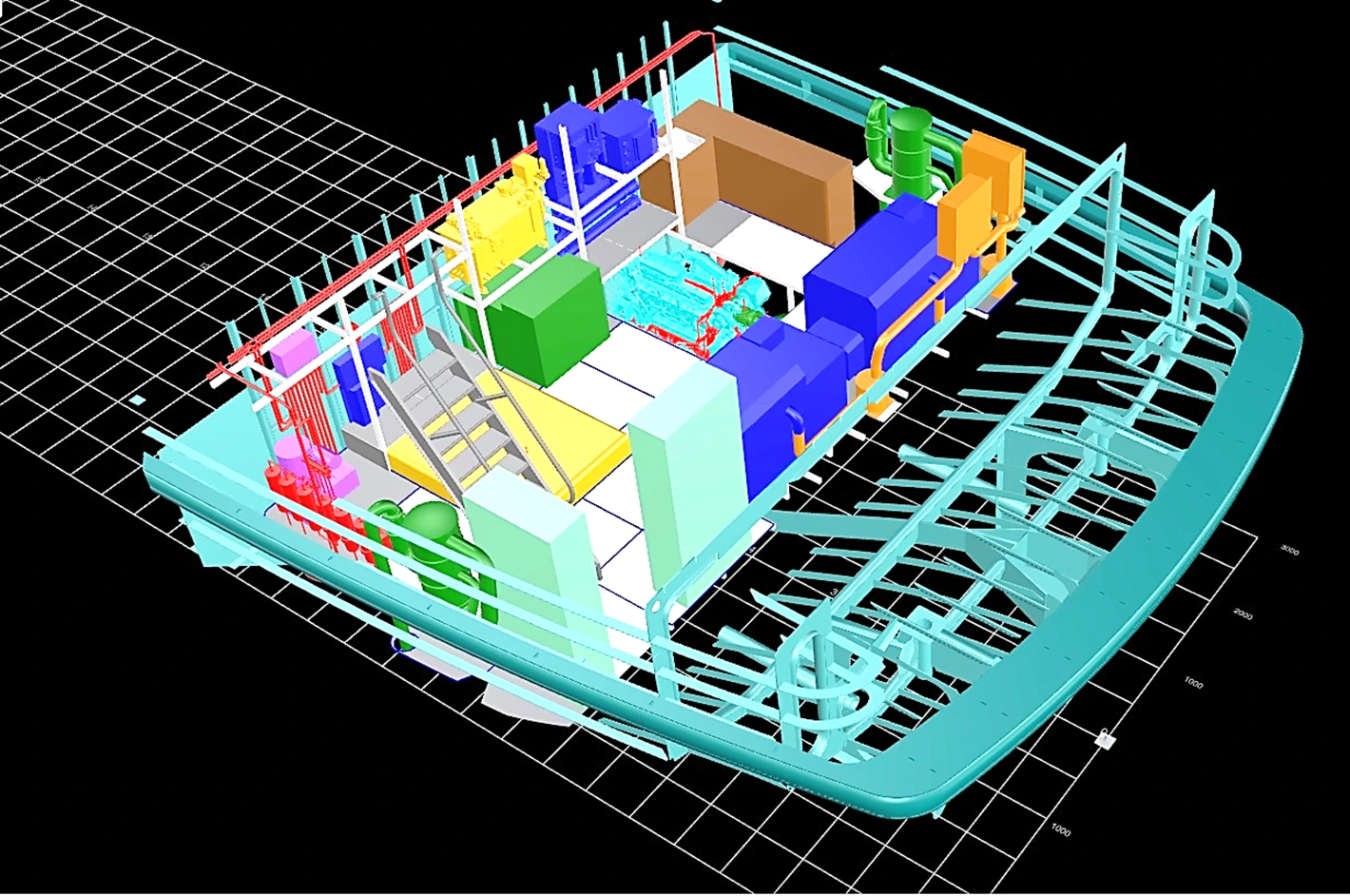 Исходная CAD-модель конструкций и интеграции оборудования судна